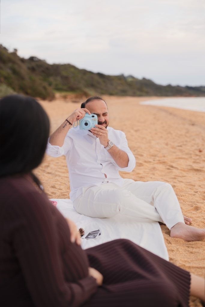 Maulik and Madhvi beach maternity shoot, photo 4 of 15, Melbourne maternity photography